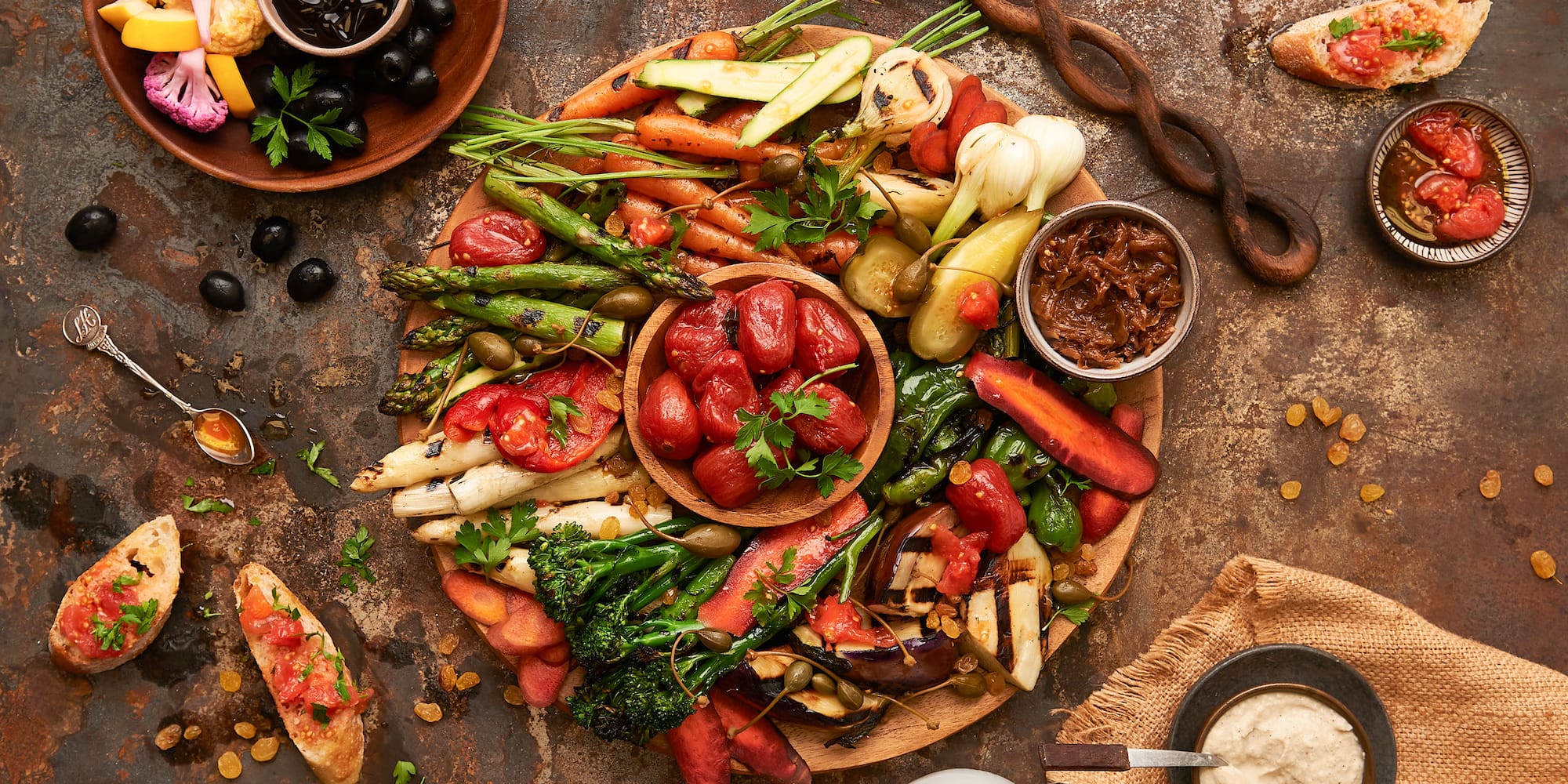 a plate of food on a table