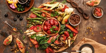 a plate of food on a table
