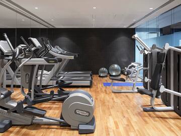 a room with exercise equipment