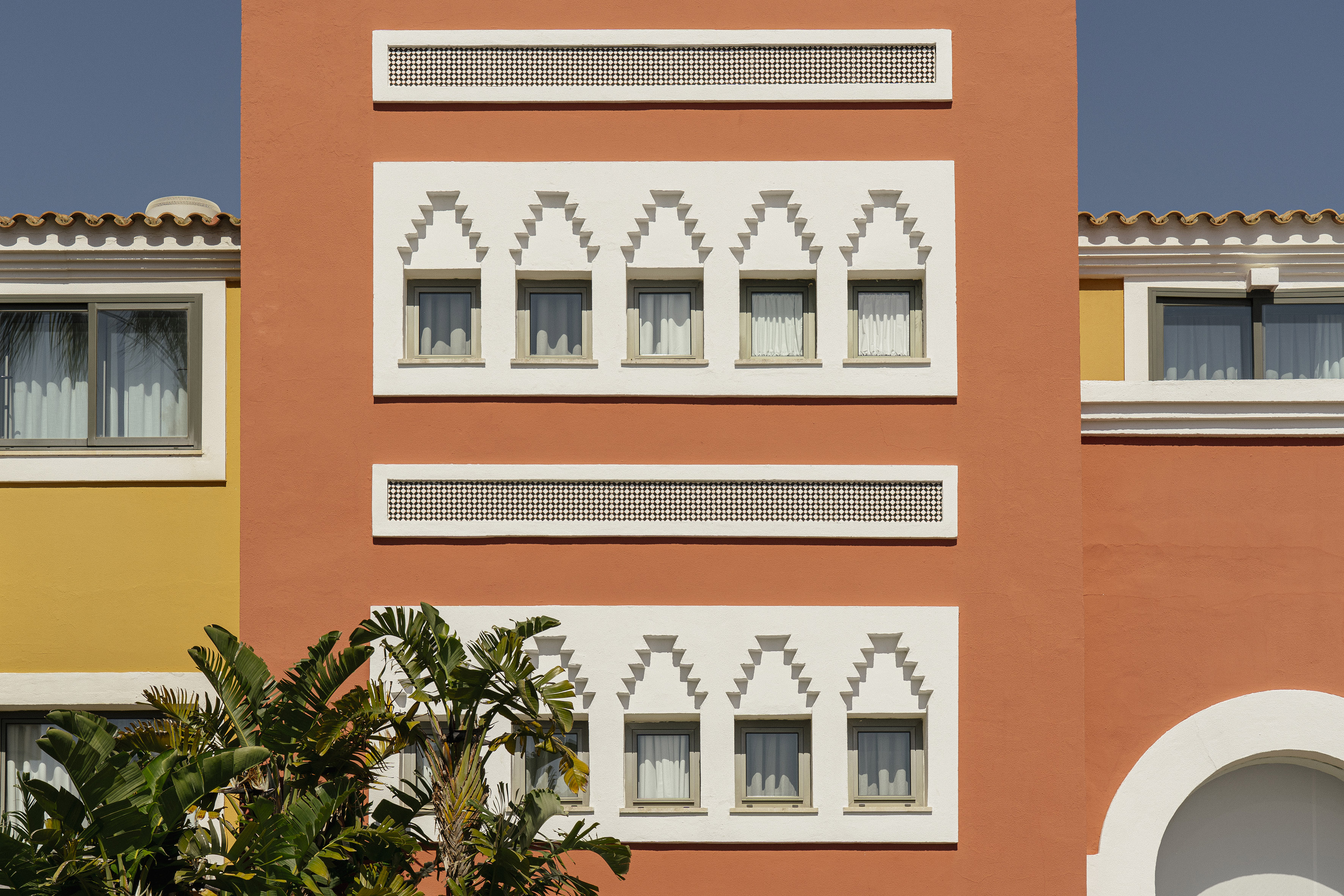 a building with many windows