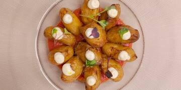 a plate of food on a table
