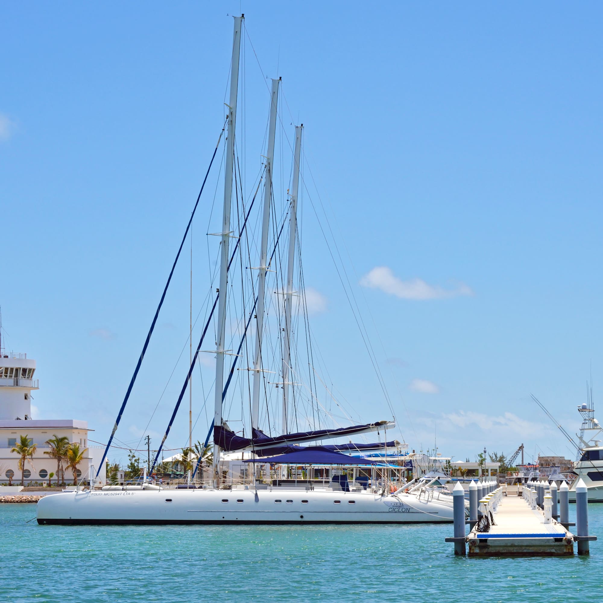 a white sailboat in the water