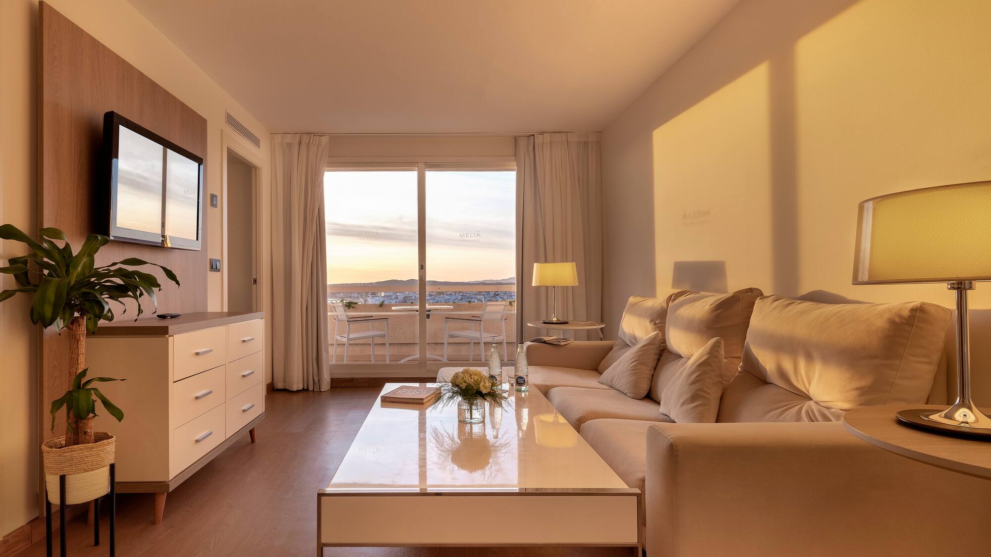 a living room with a couch and a coffee table