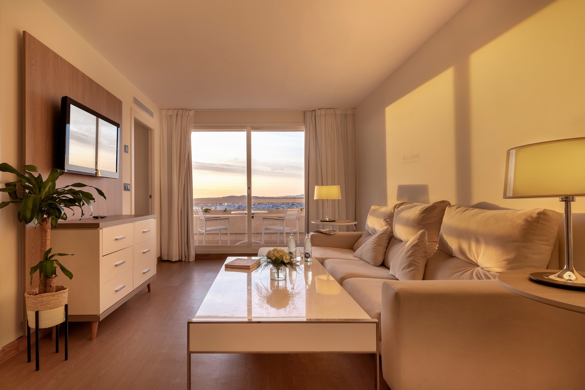 a living room with a couch and a coffee table
