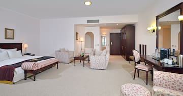a room with a bed and a couch