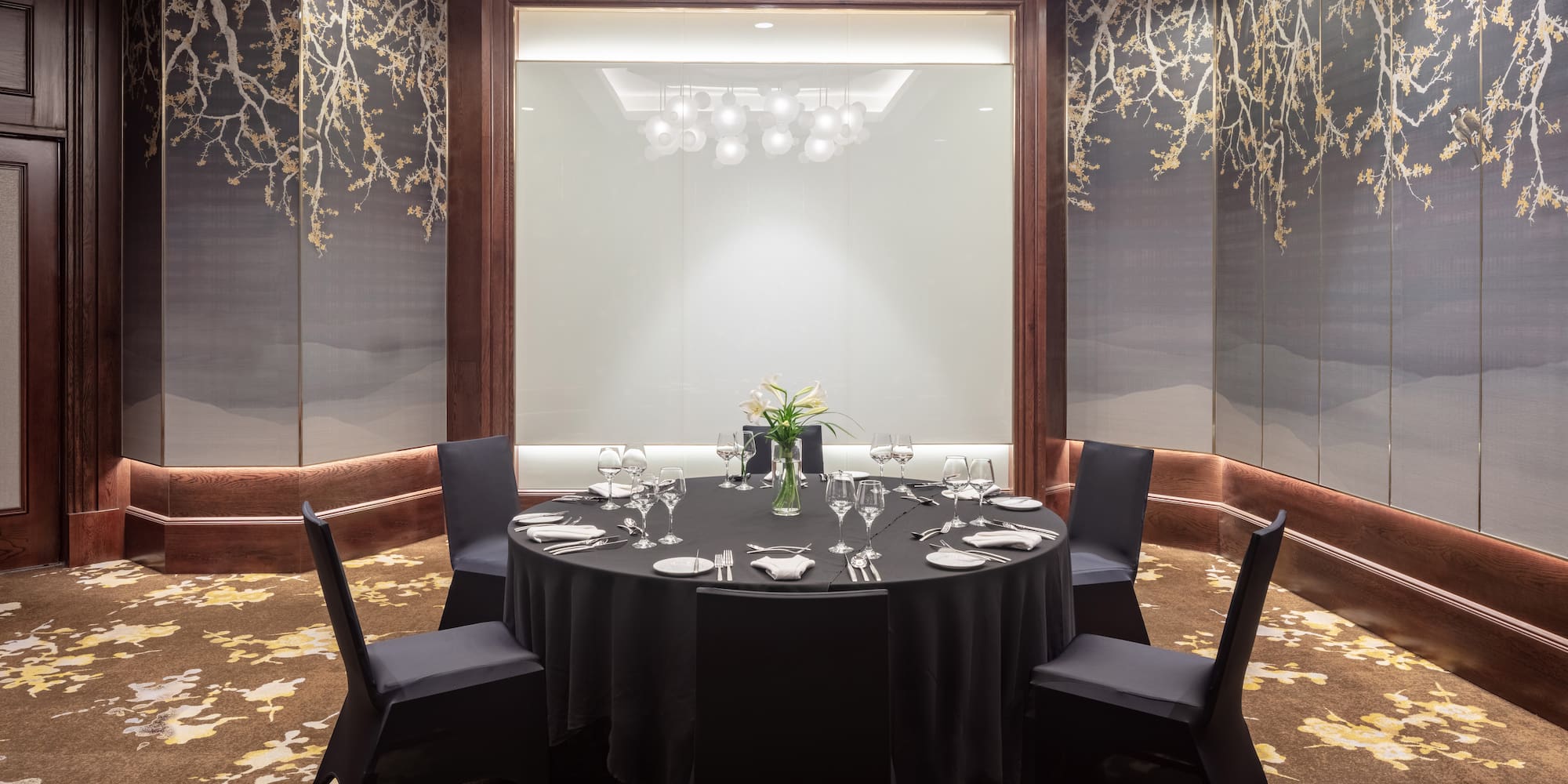 a table set for a dinner