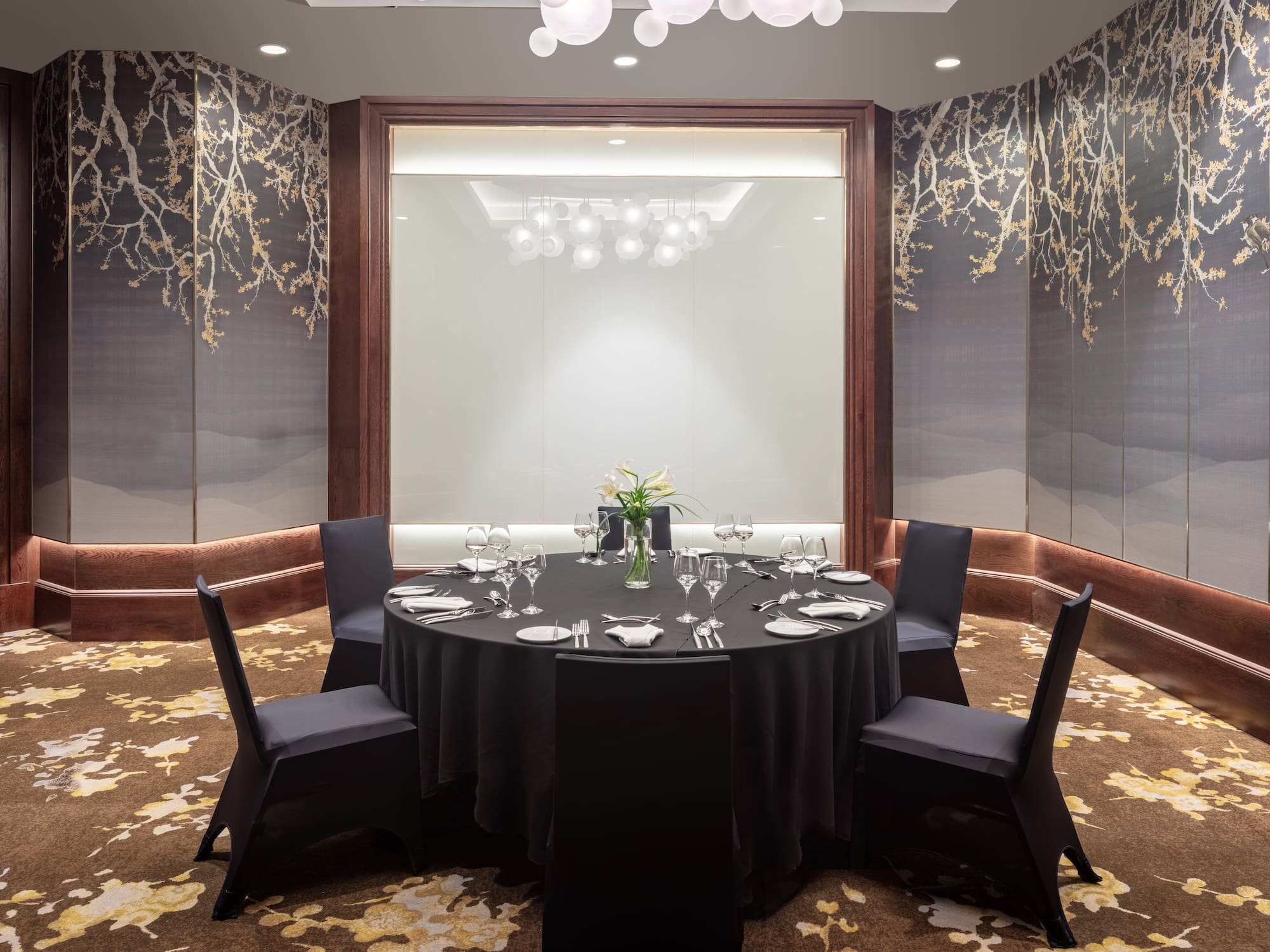 a table set for a dinner