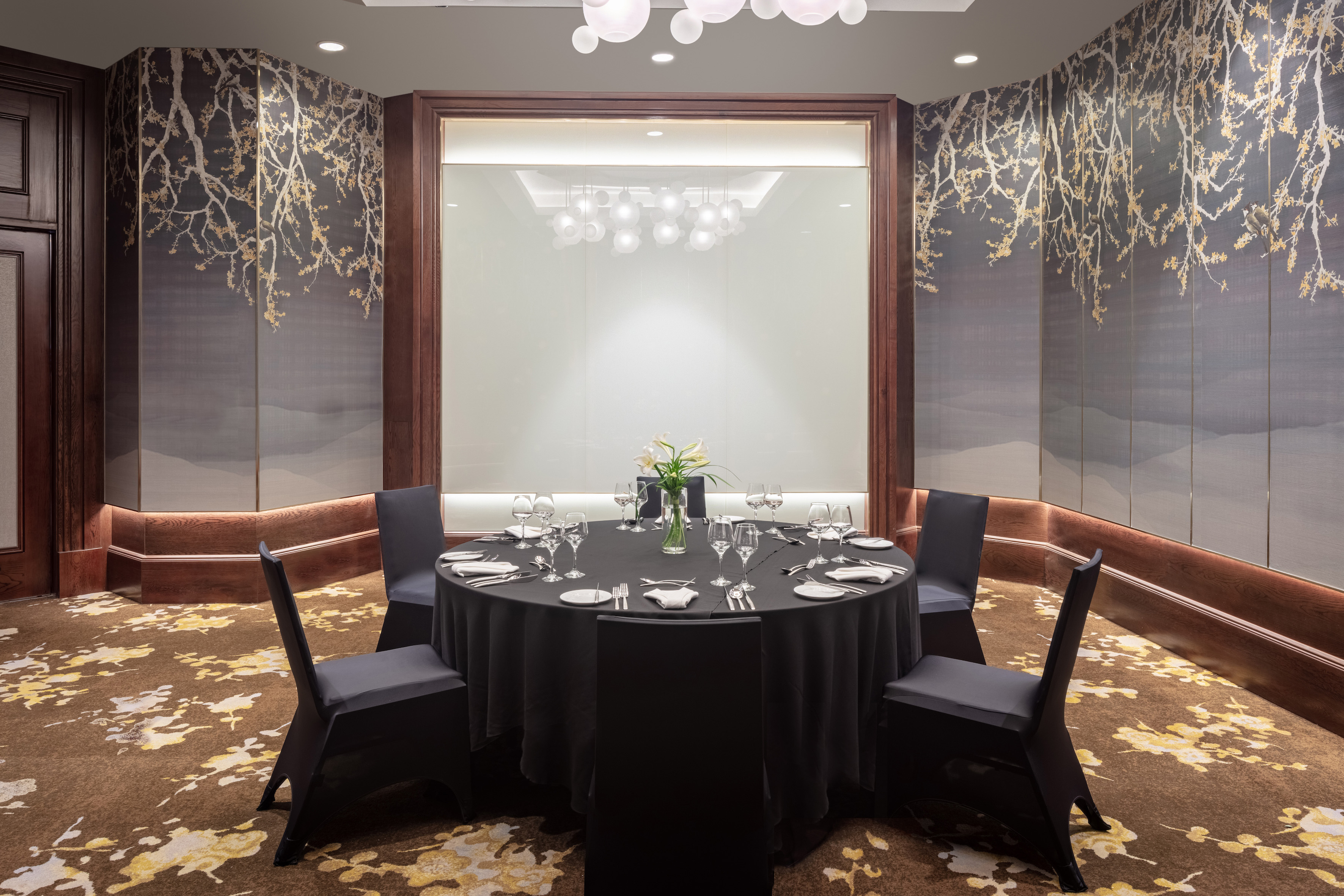 a table set for a dinner