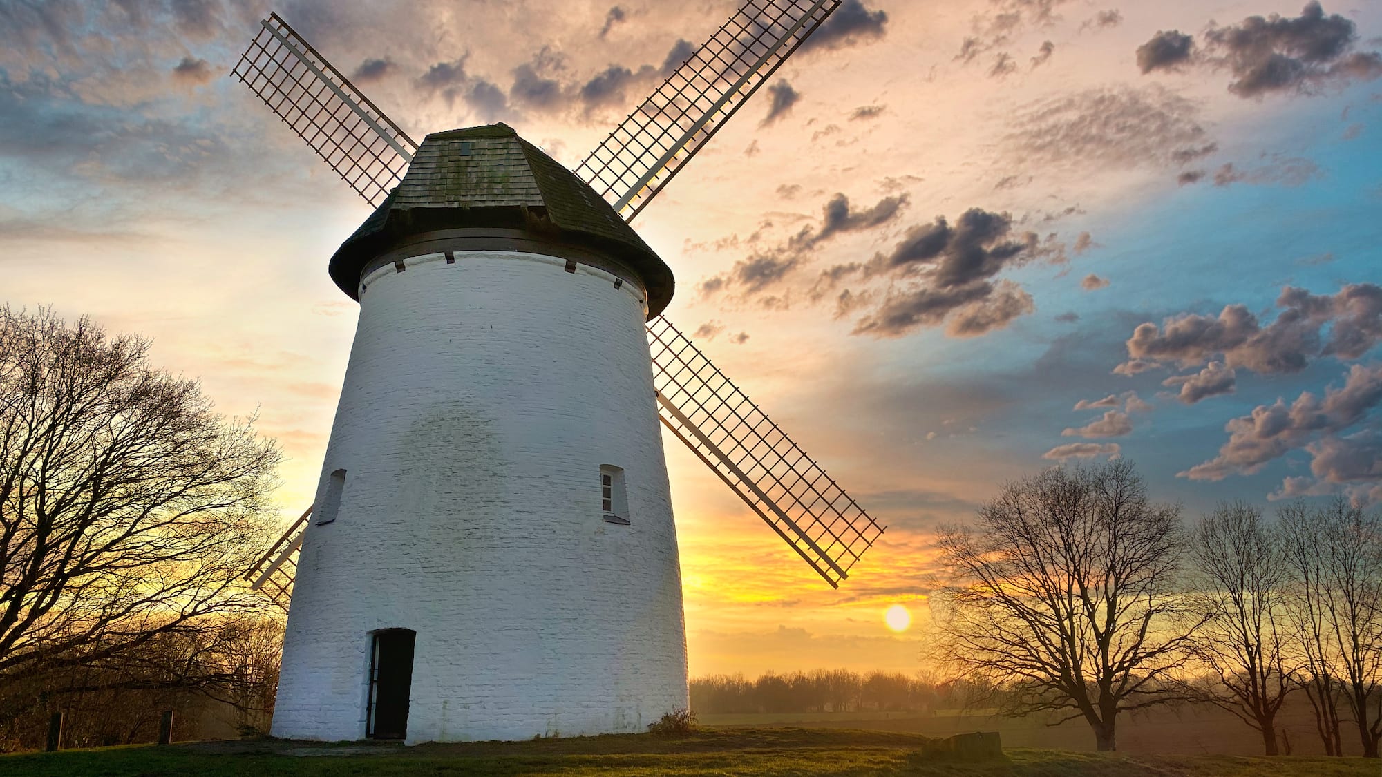 a windmill in a field
