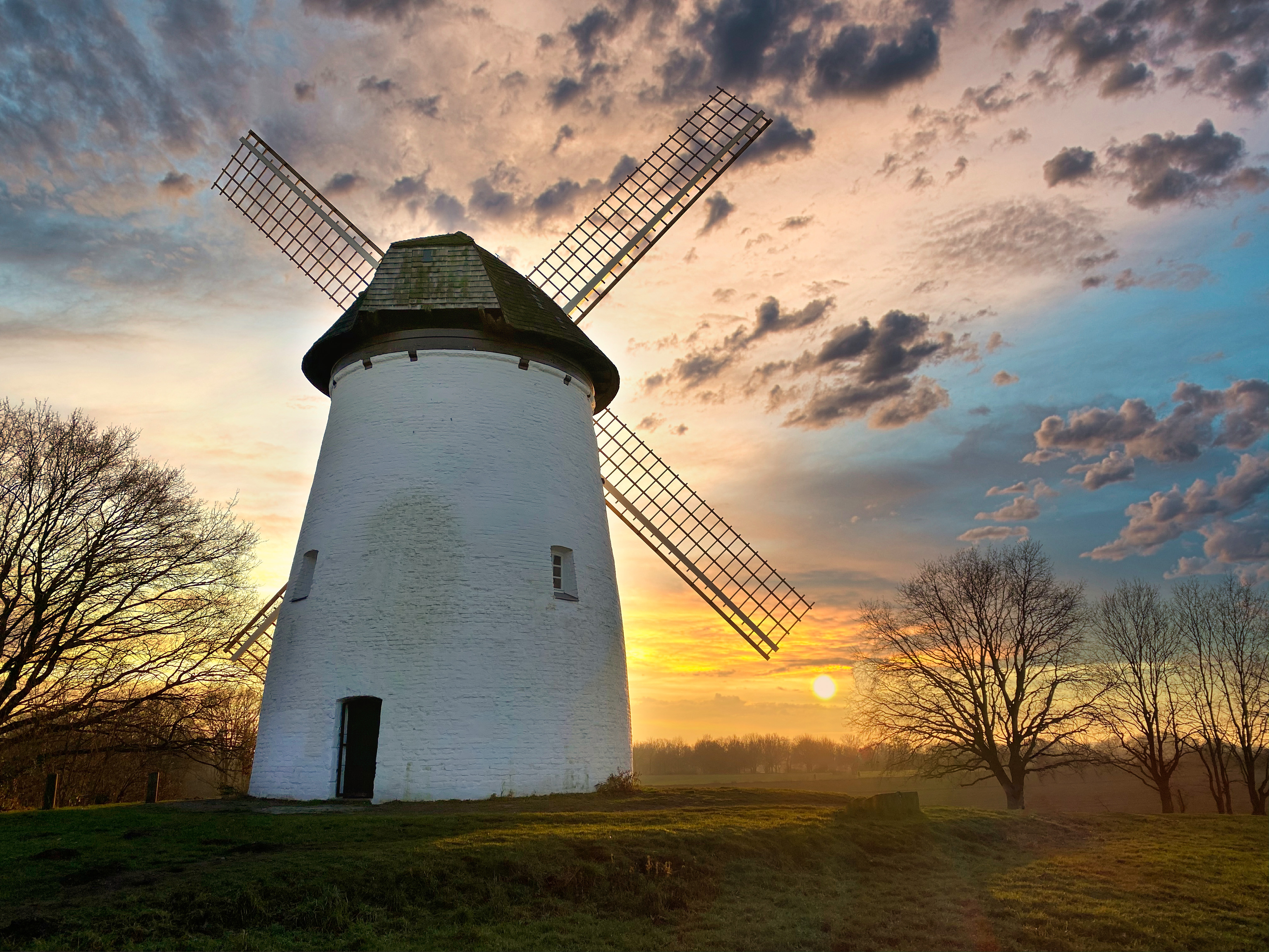 a windmill in a field