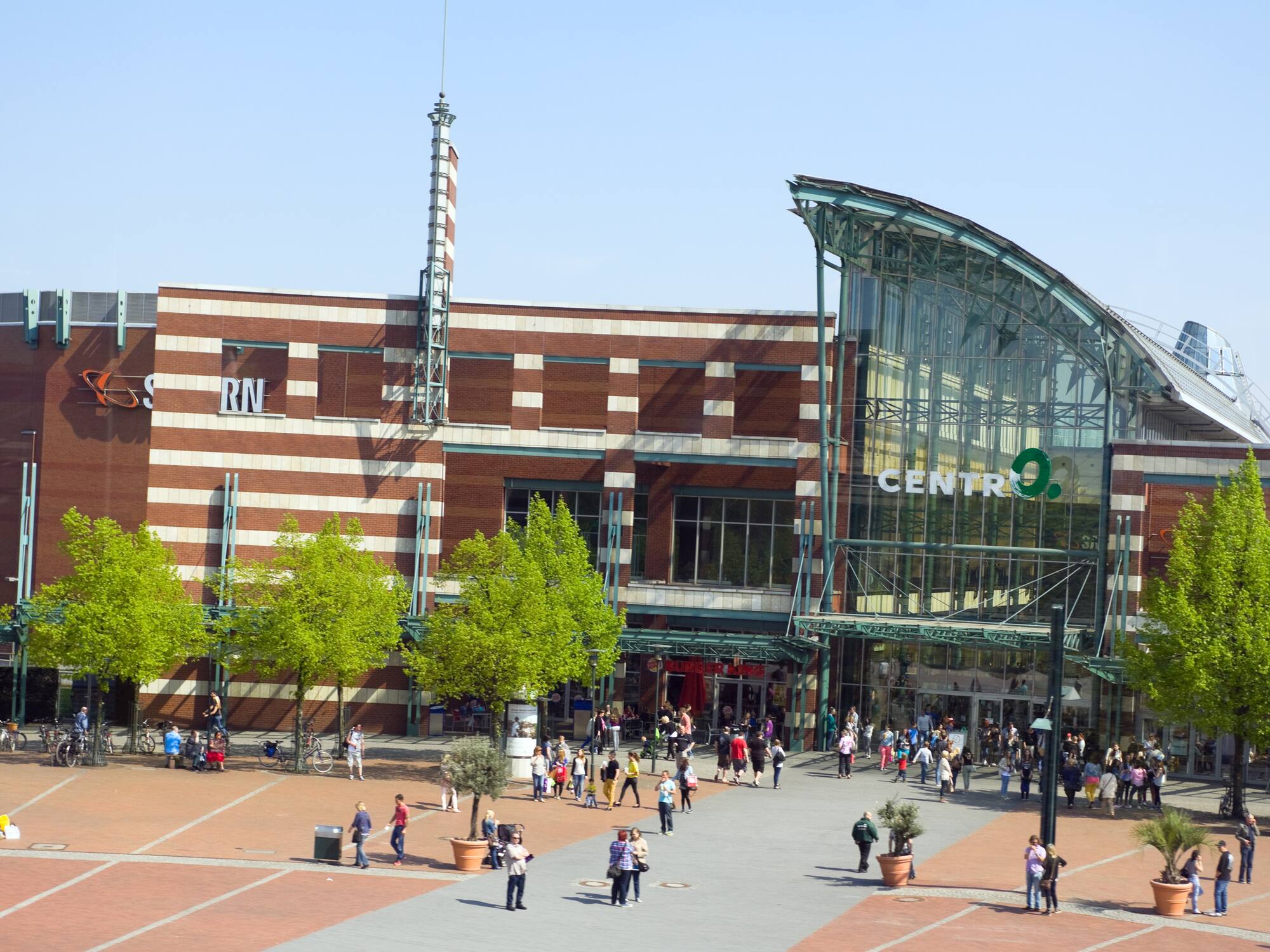a group of people outside a building