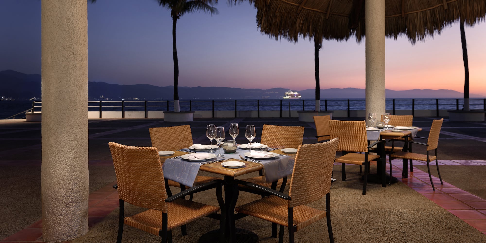 a table set up for a dinner