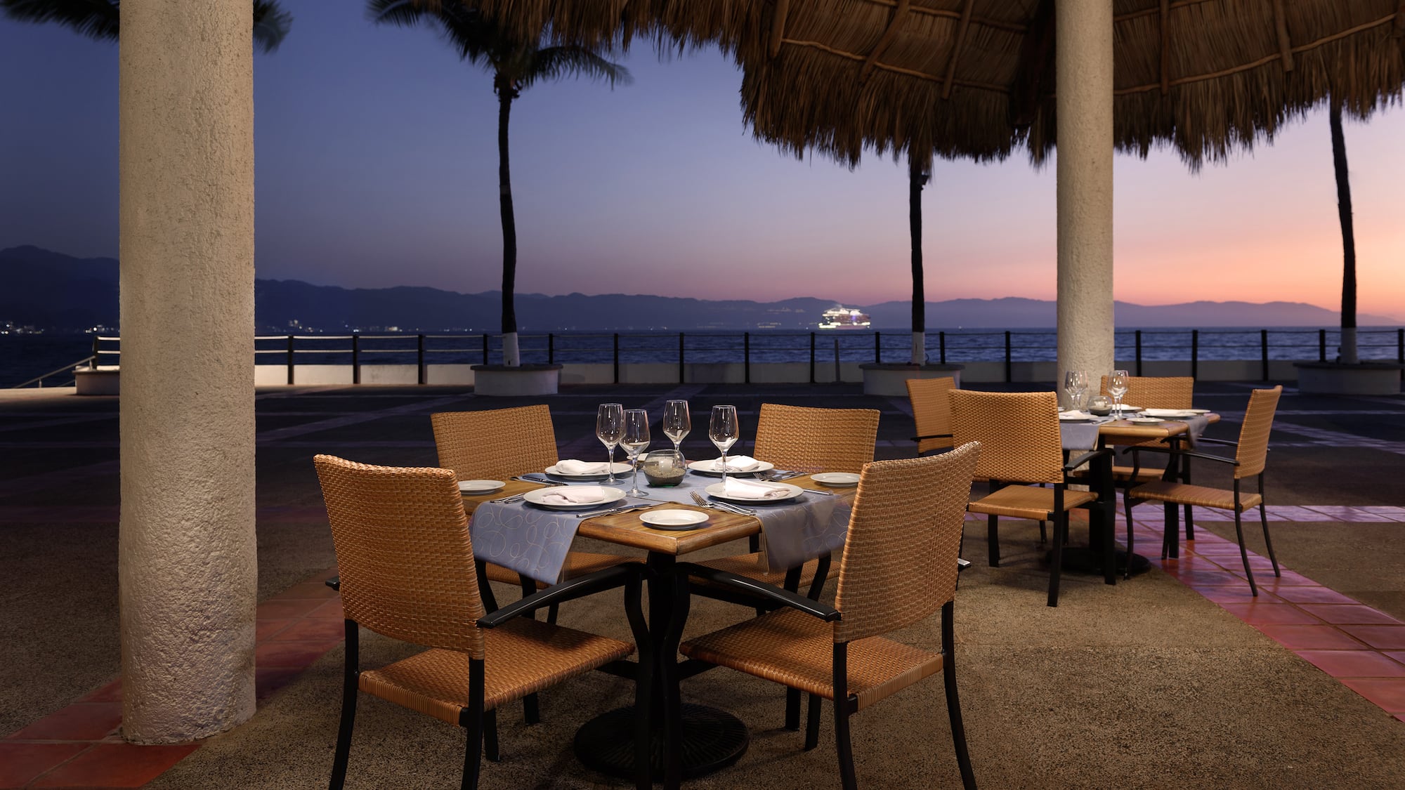 a table set up for a dinner