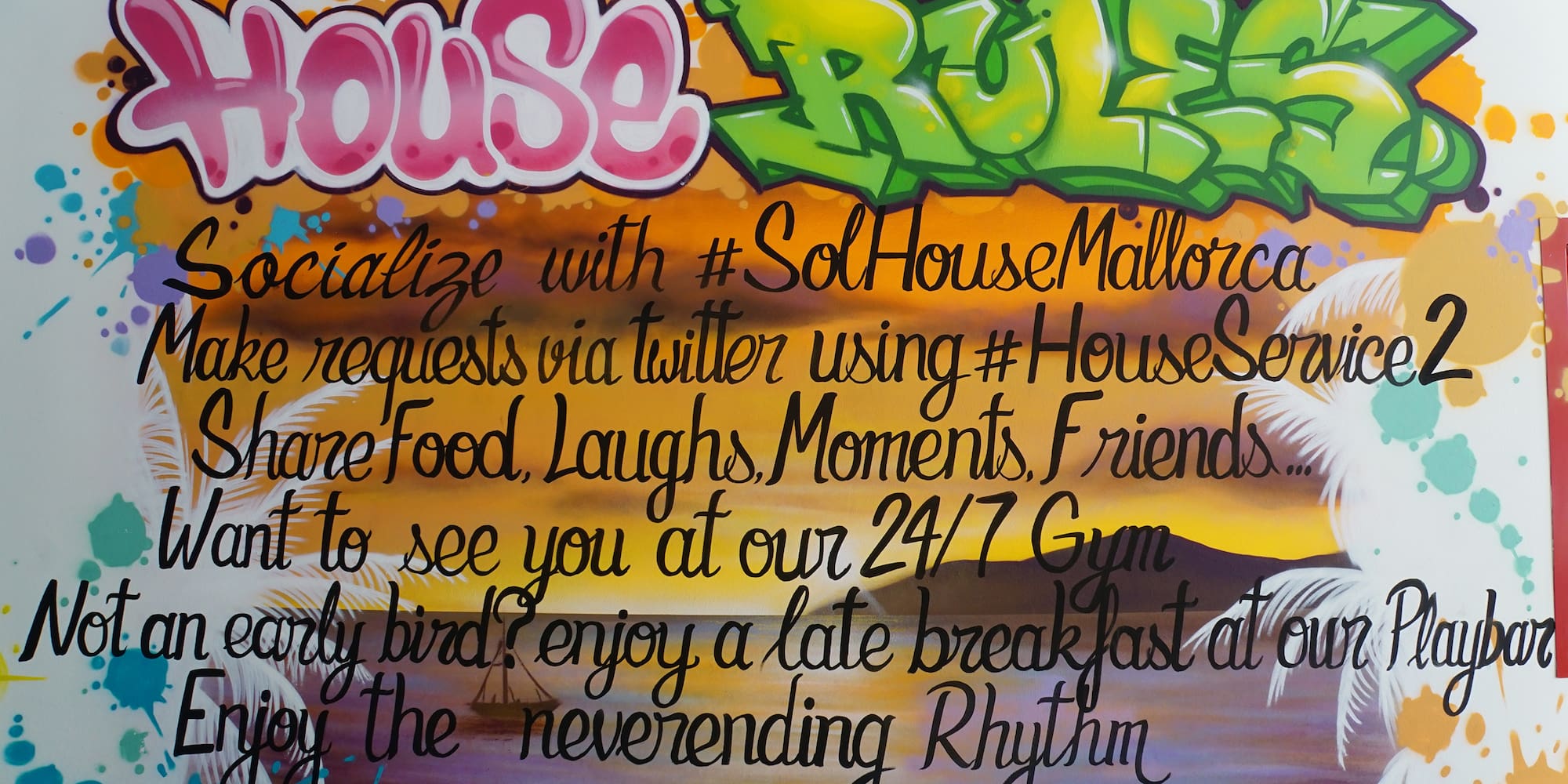 a graffiti on a wall