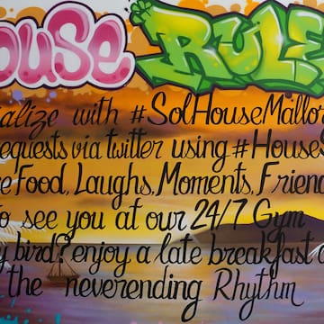 a graffiti on a wall