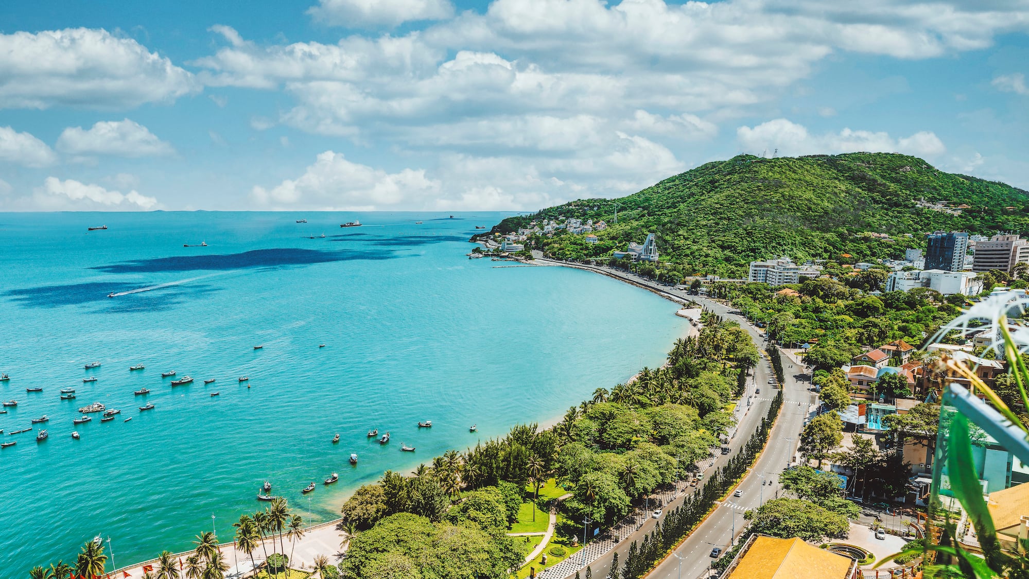 a road next to the water
