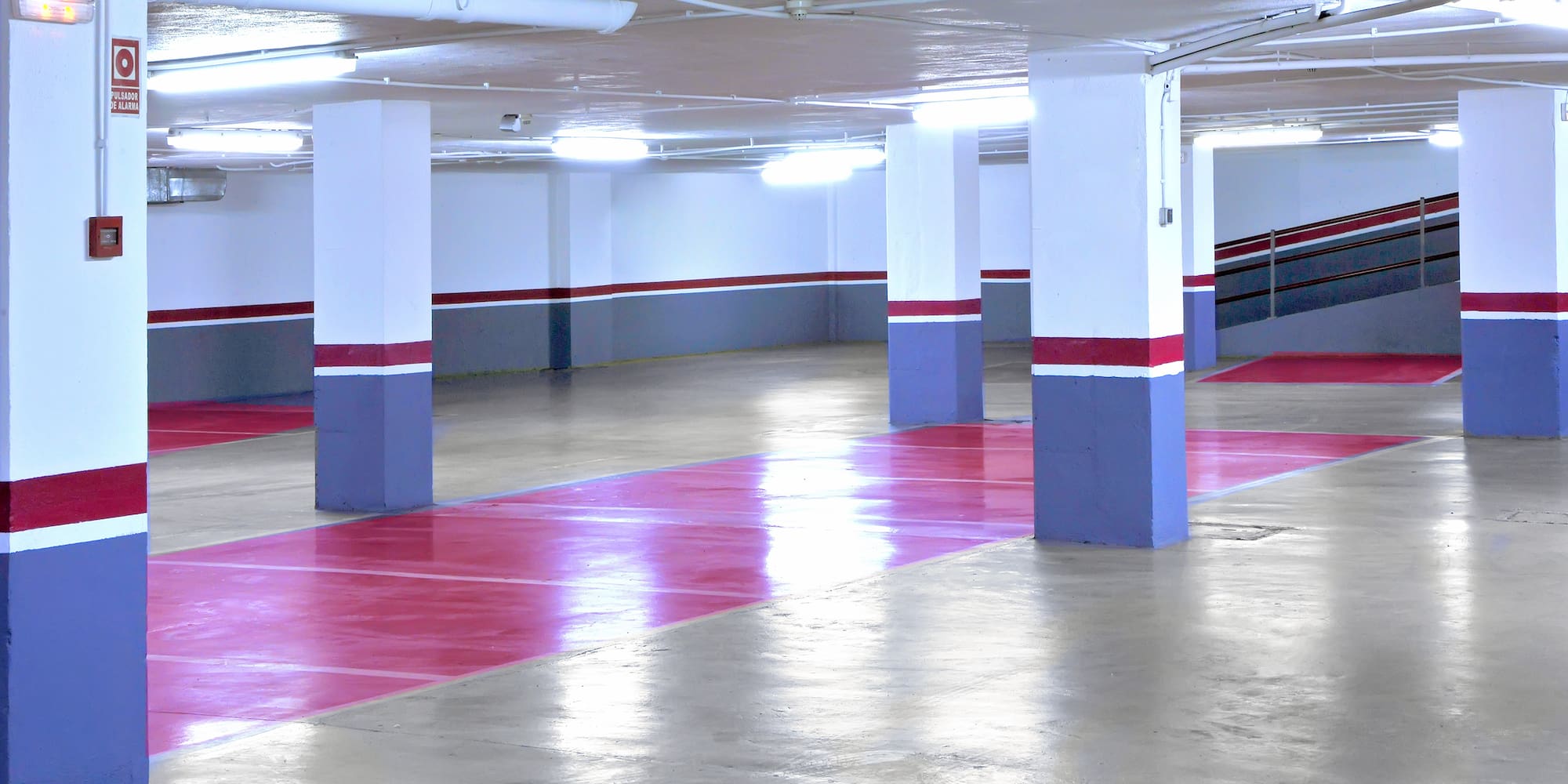 a large empty parking garage