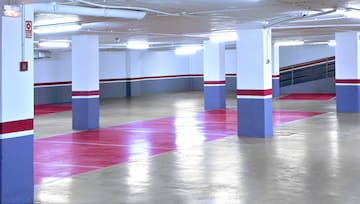 a large empty parking garage
