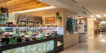 a food buffet in a restaurant