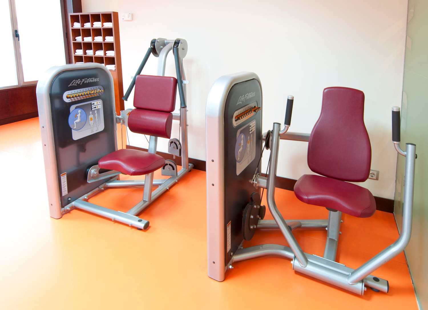 a gym equipment in a room
