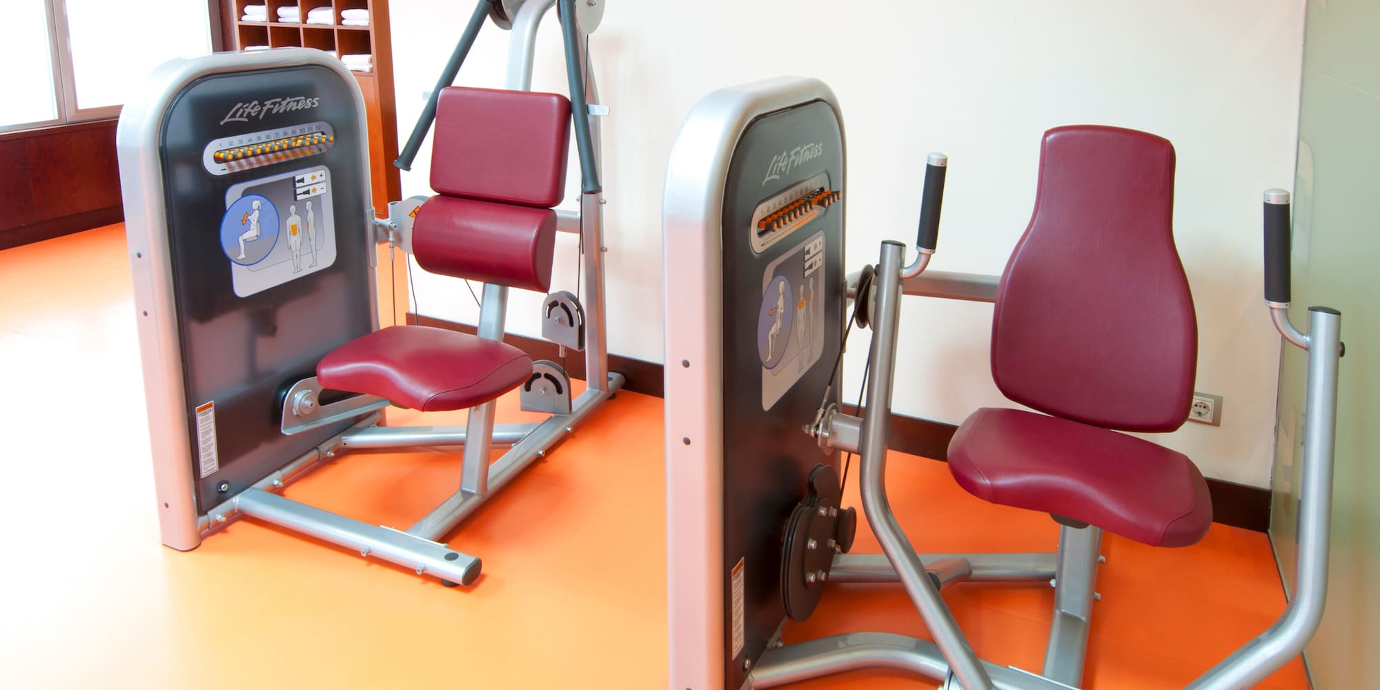 a gym equipment in a room