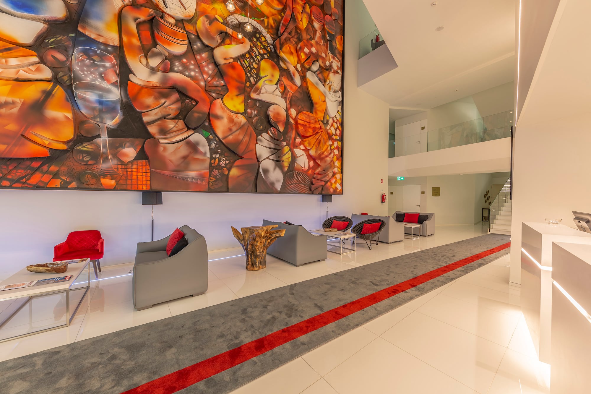 a large mural on the wall of a building