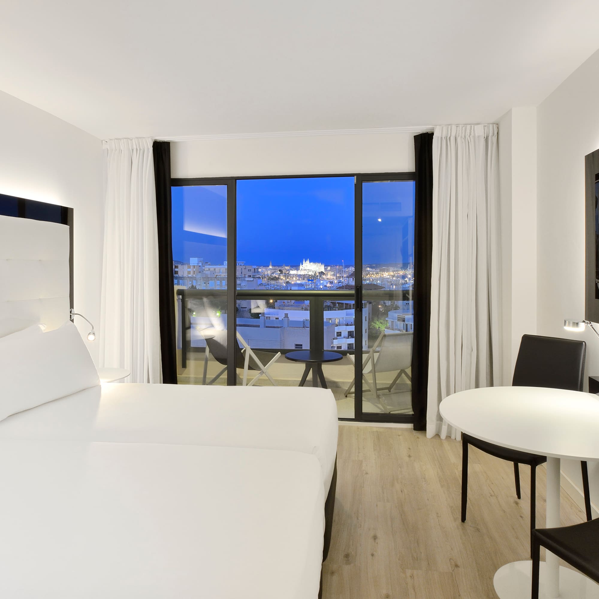 a room with a television and a table