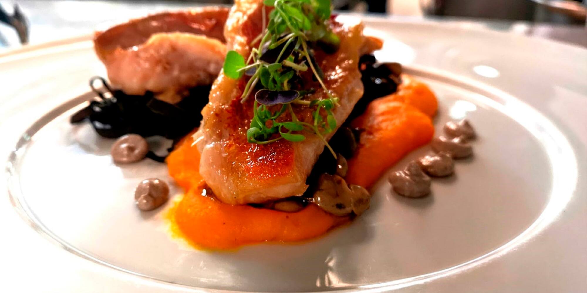 a plate of food on a table