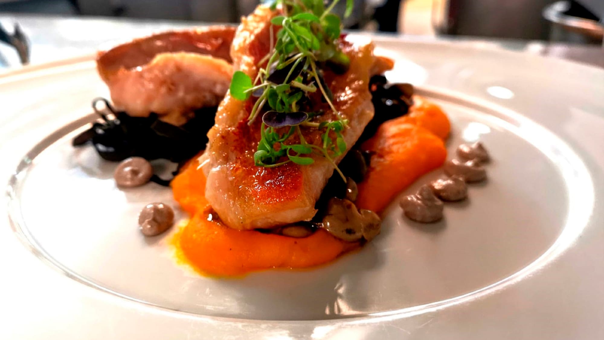 a plate of food on a table