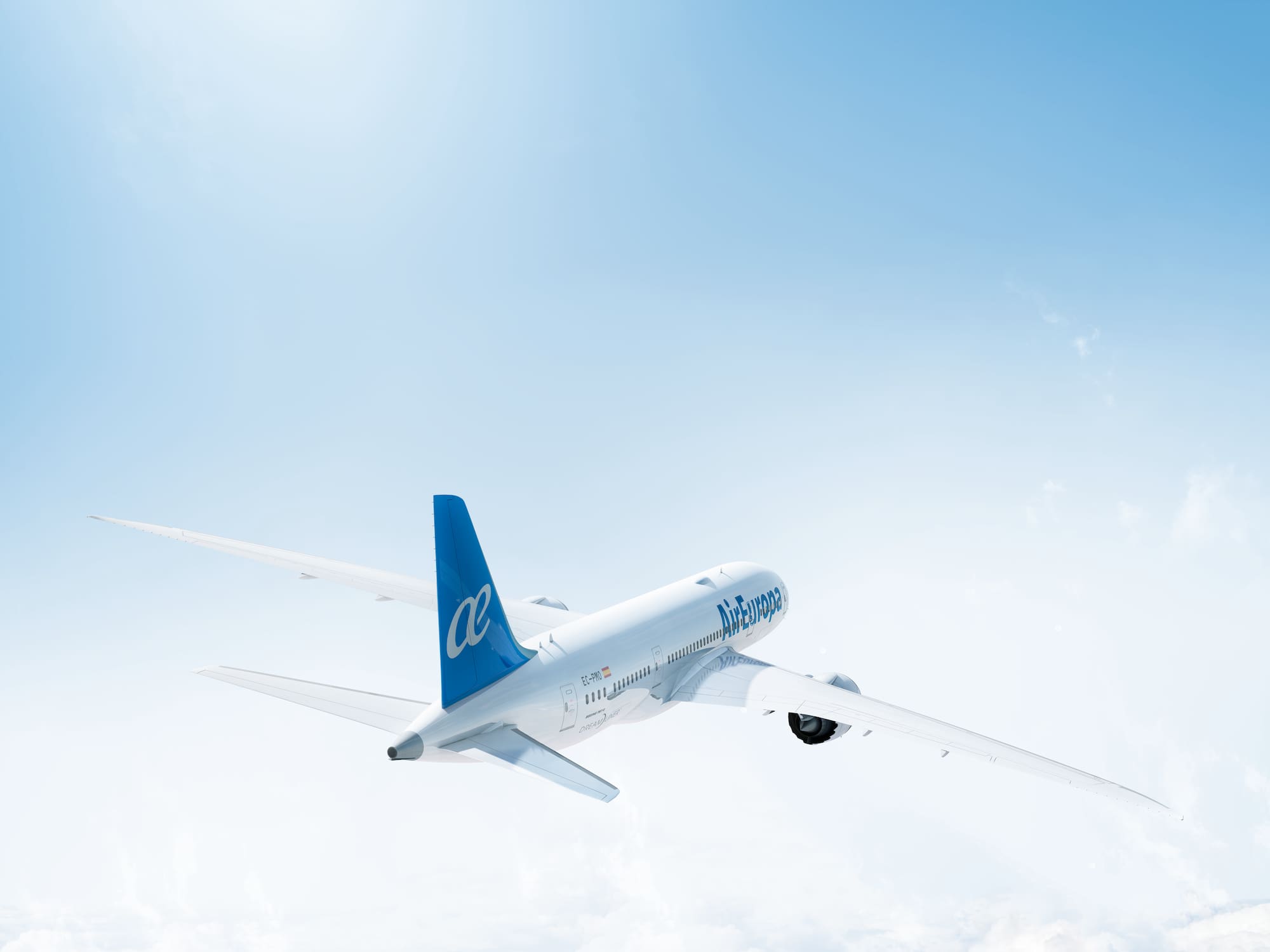 a plane flying in the sky