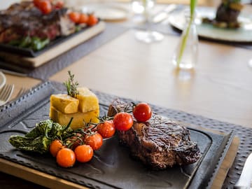 a plate of food on a table