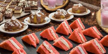 a table full of desserts