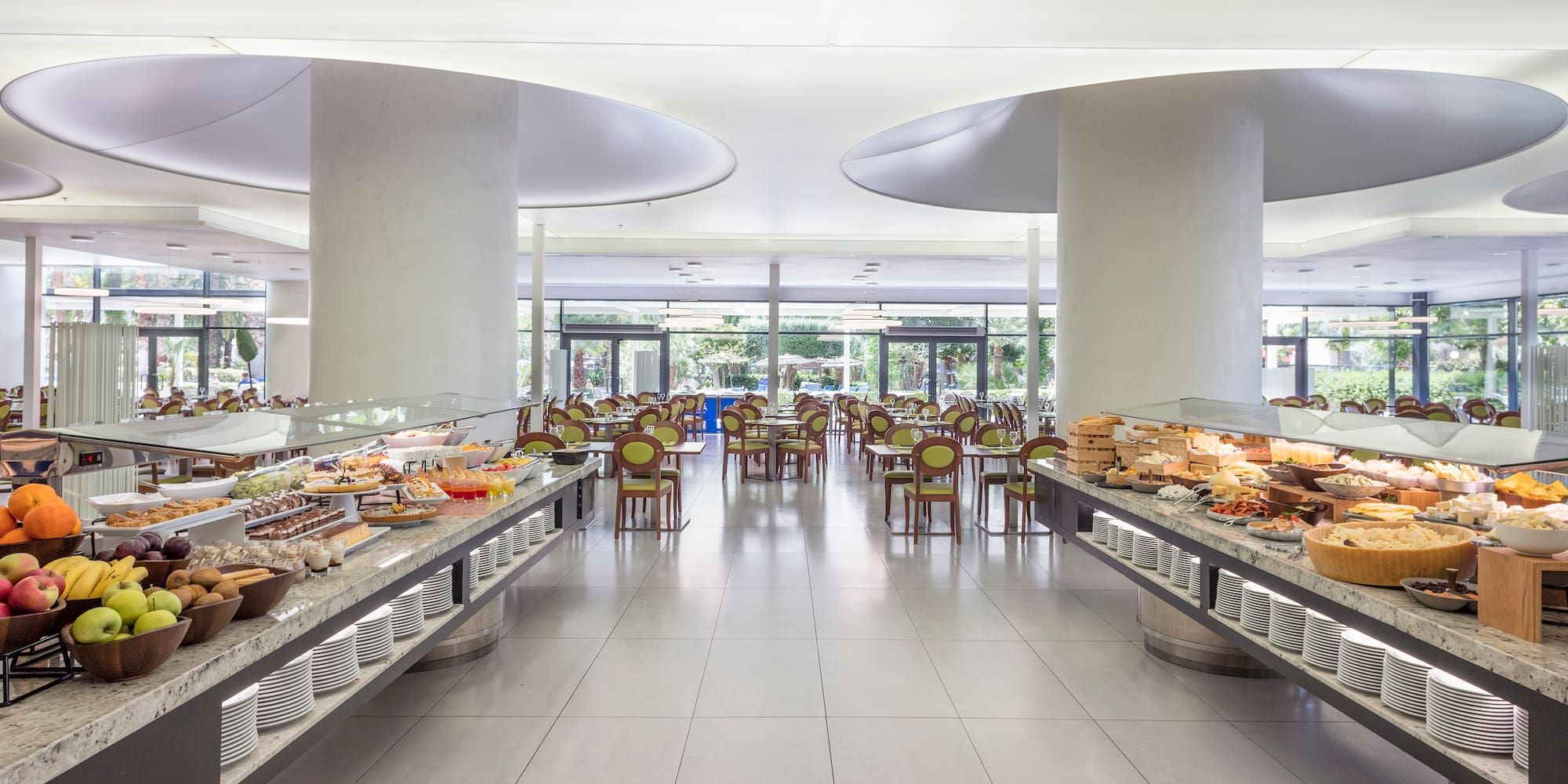 a food buffet in a restaurant