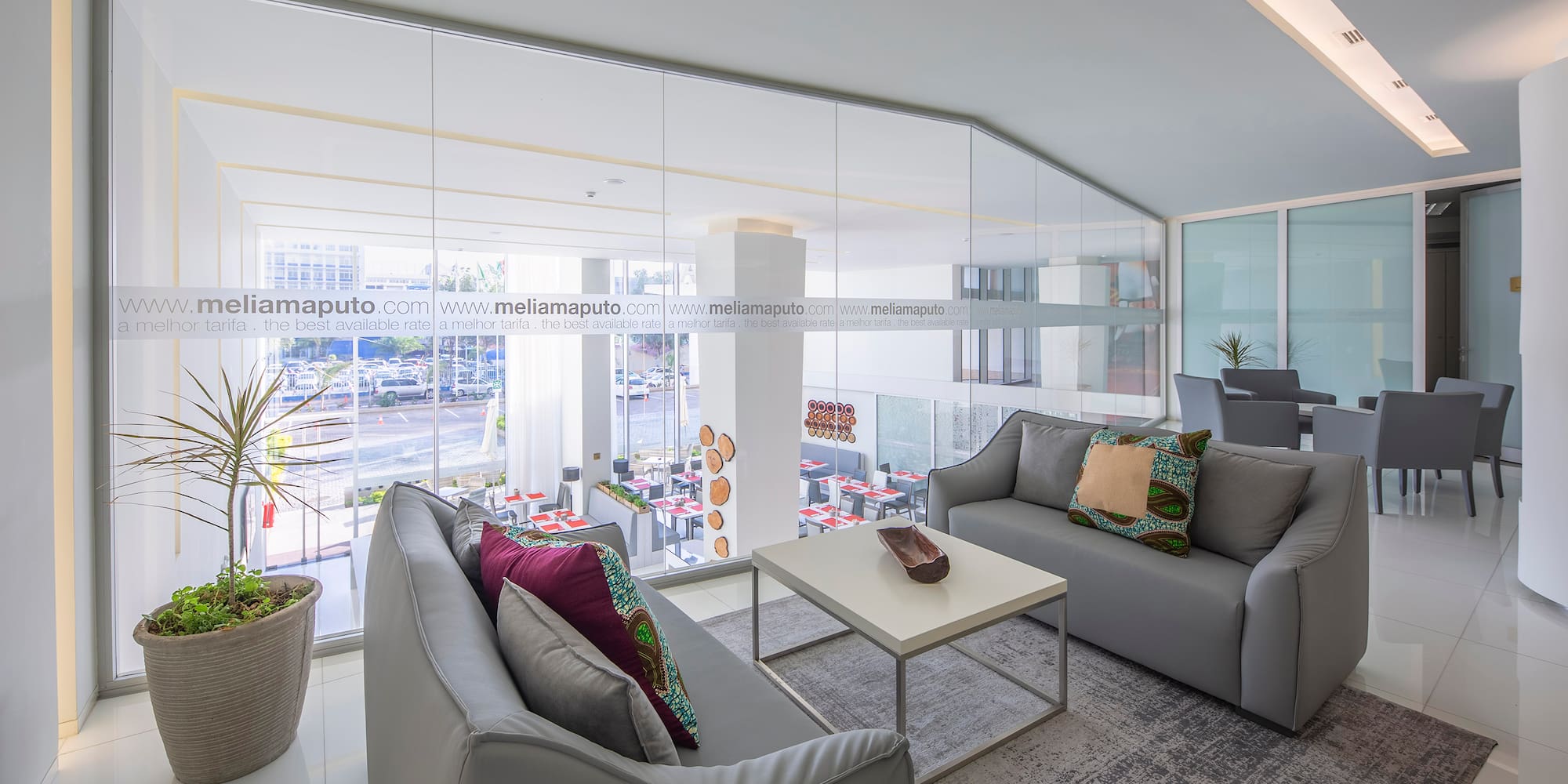 a room with couches and a table