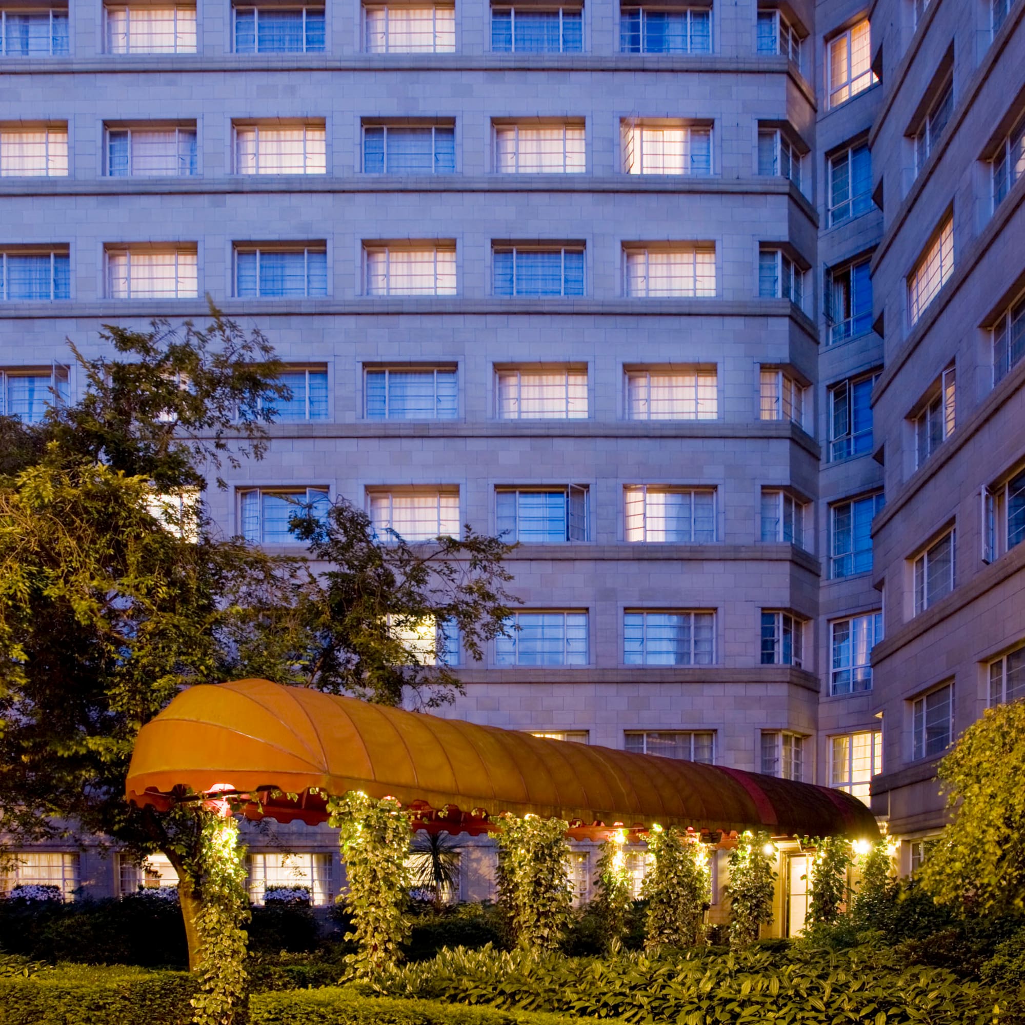 a building with many windows