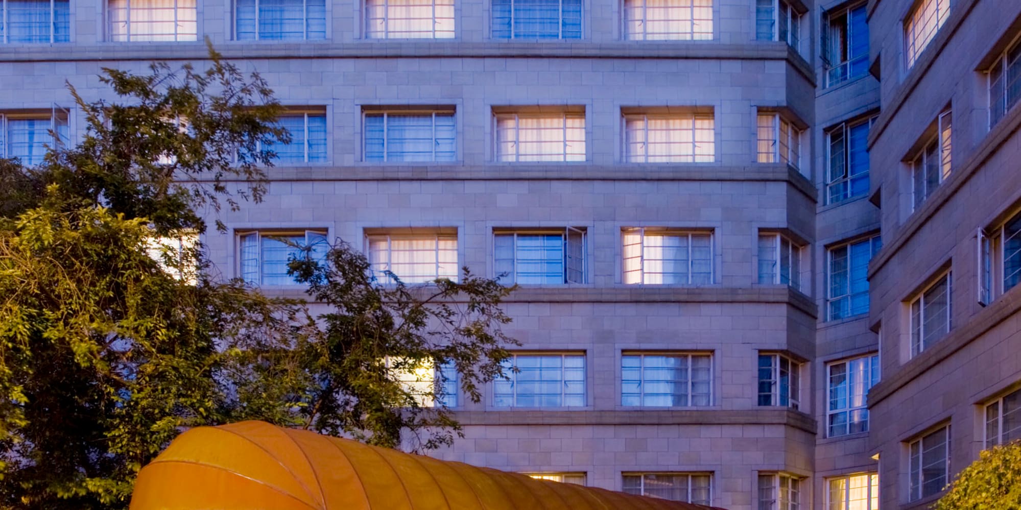 a building with many windows