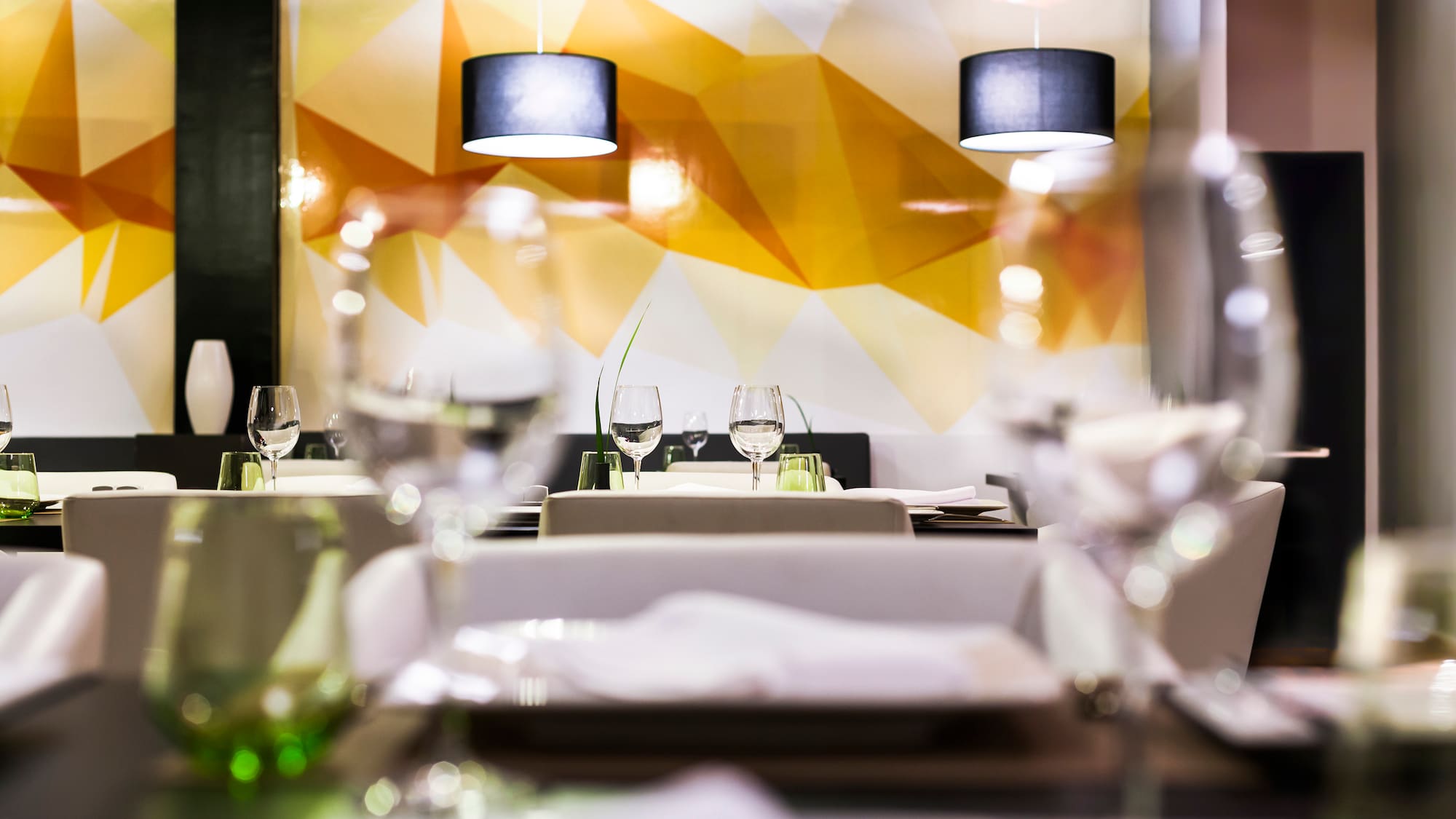 a table set for a restaurant