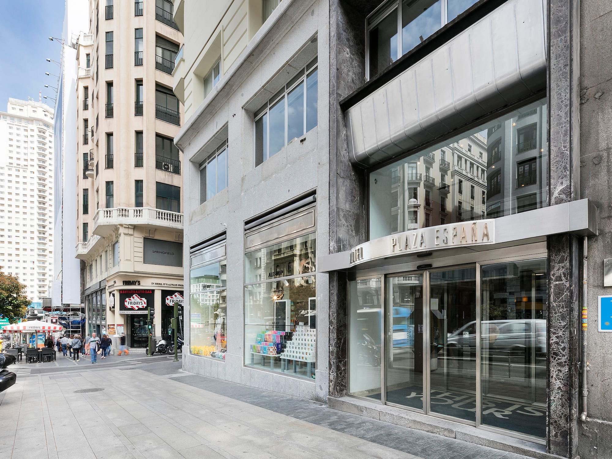 a building with glass windows