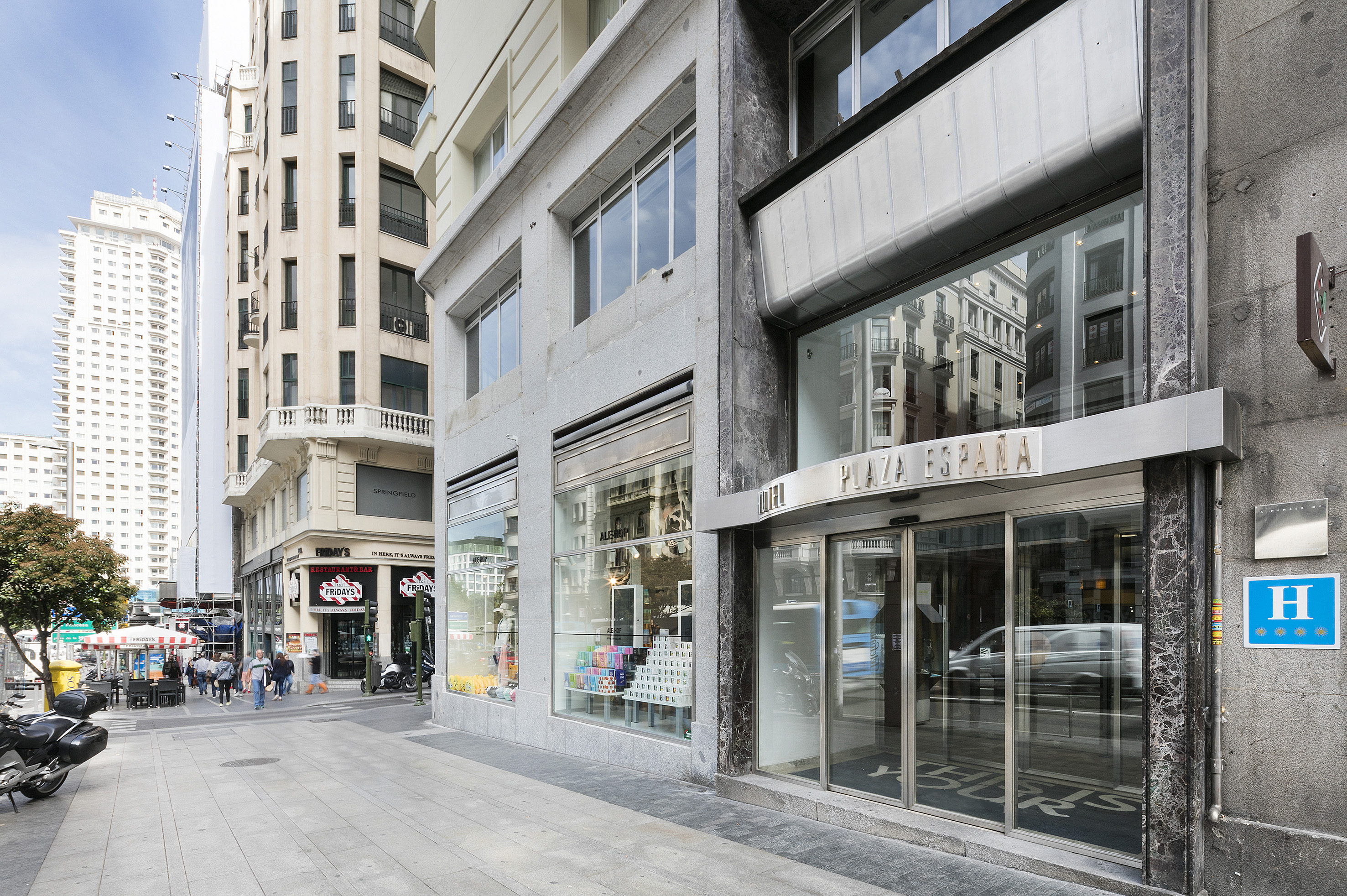 a building with glass windows