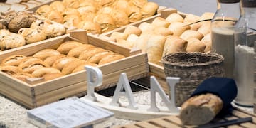 a table with different types of bread