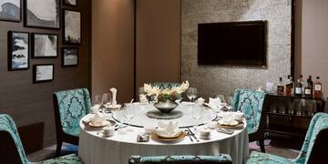 a table set for a dinner party