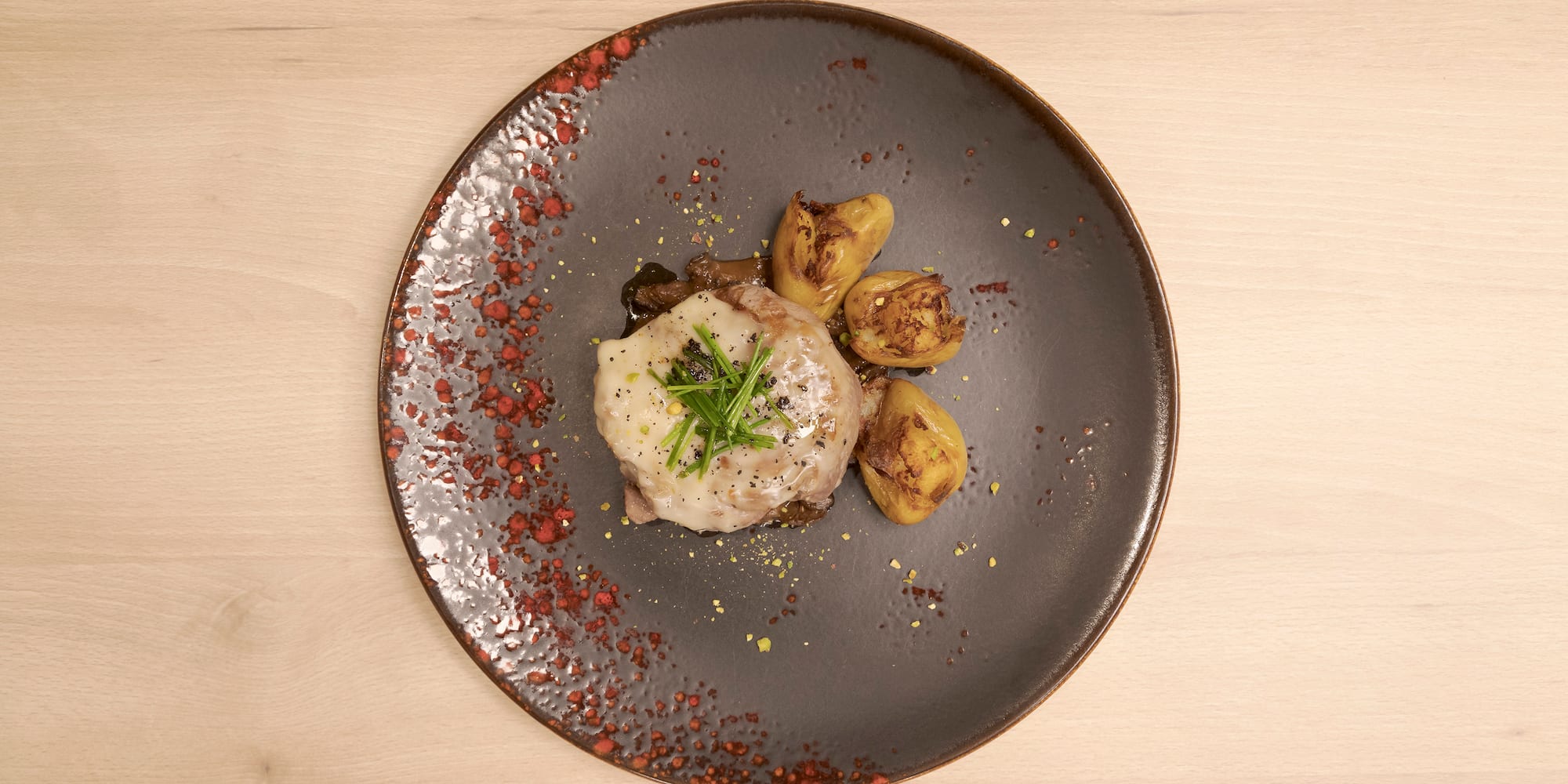 a plate of food on a table