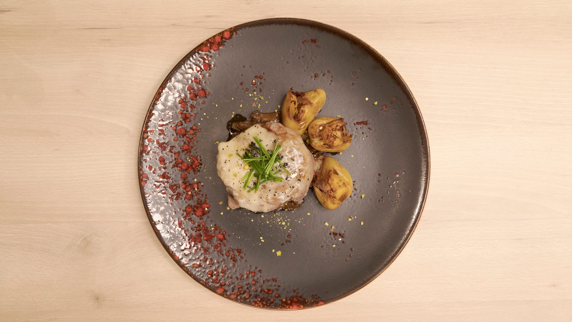 a plate of food on a table