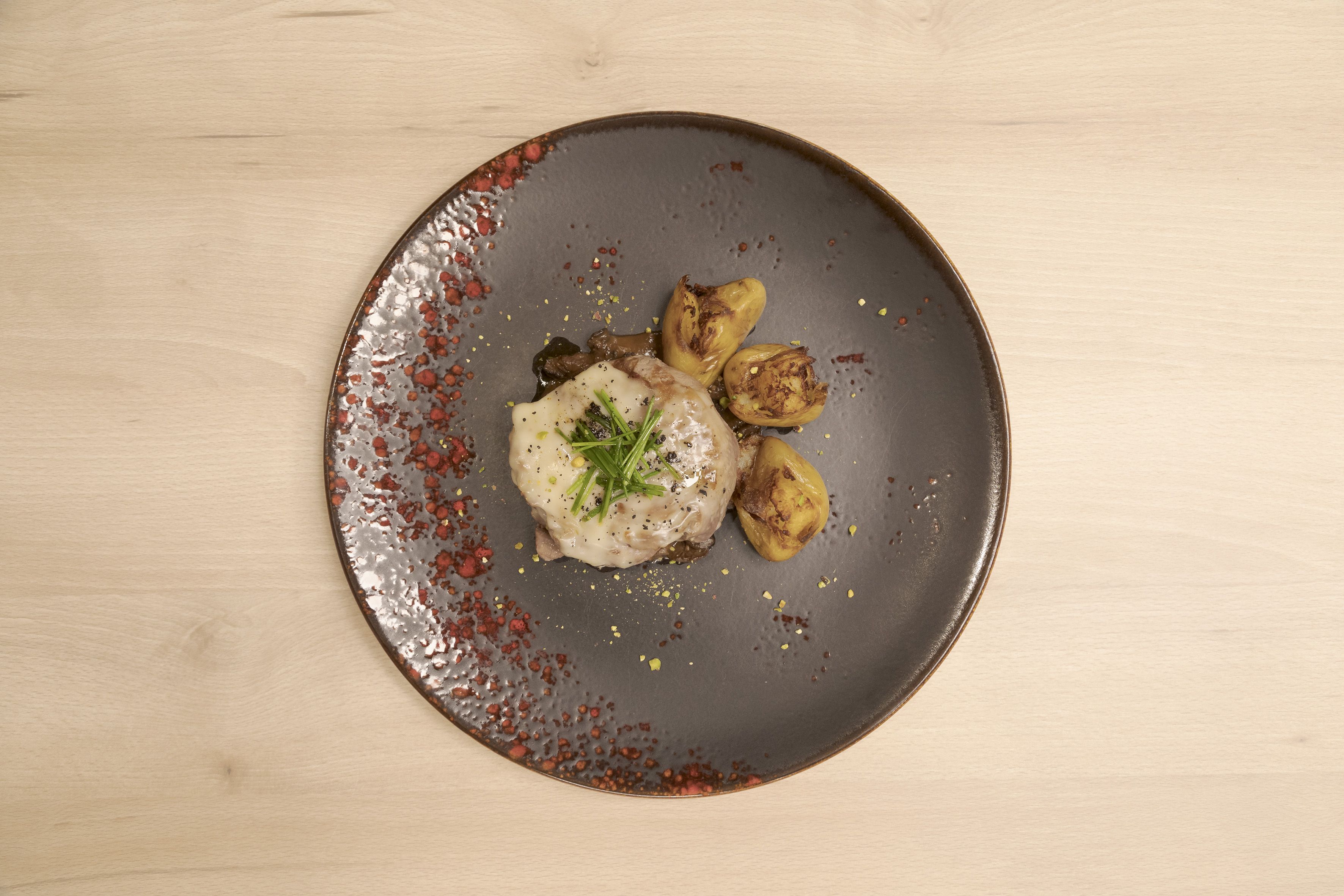 a plate of food on a table