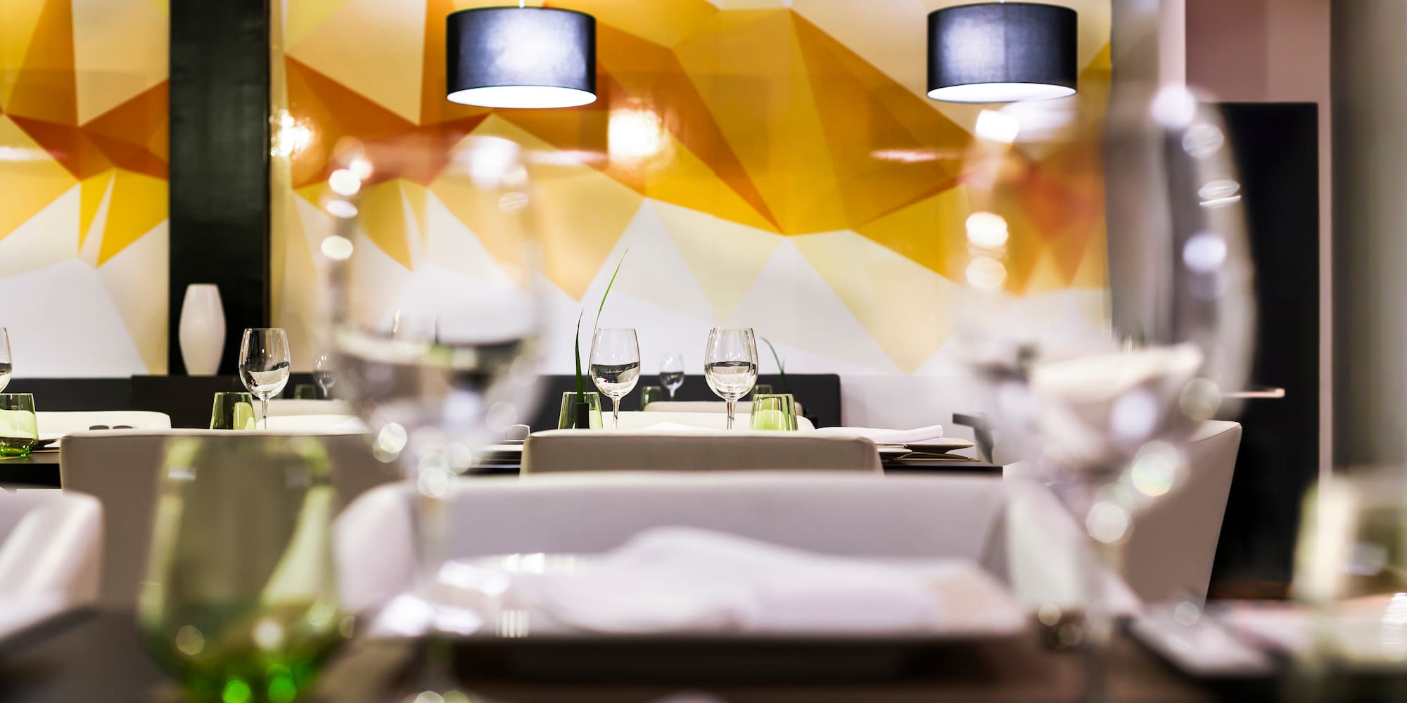 a table set for a restaurant