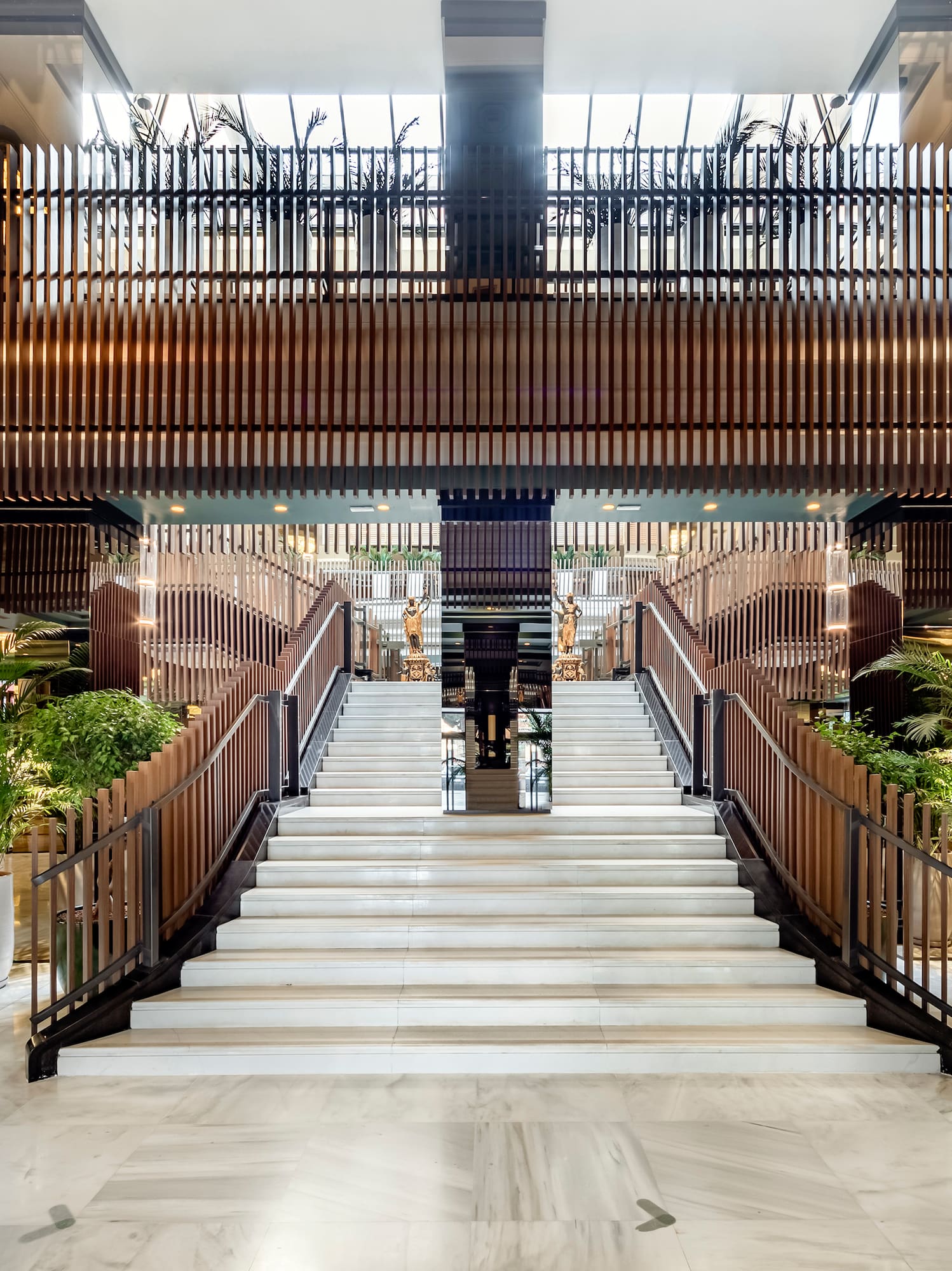 a staircase inside a building