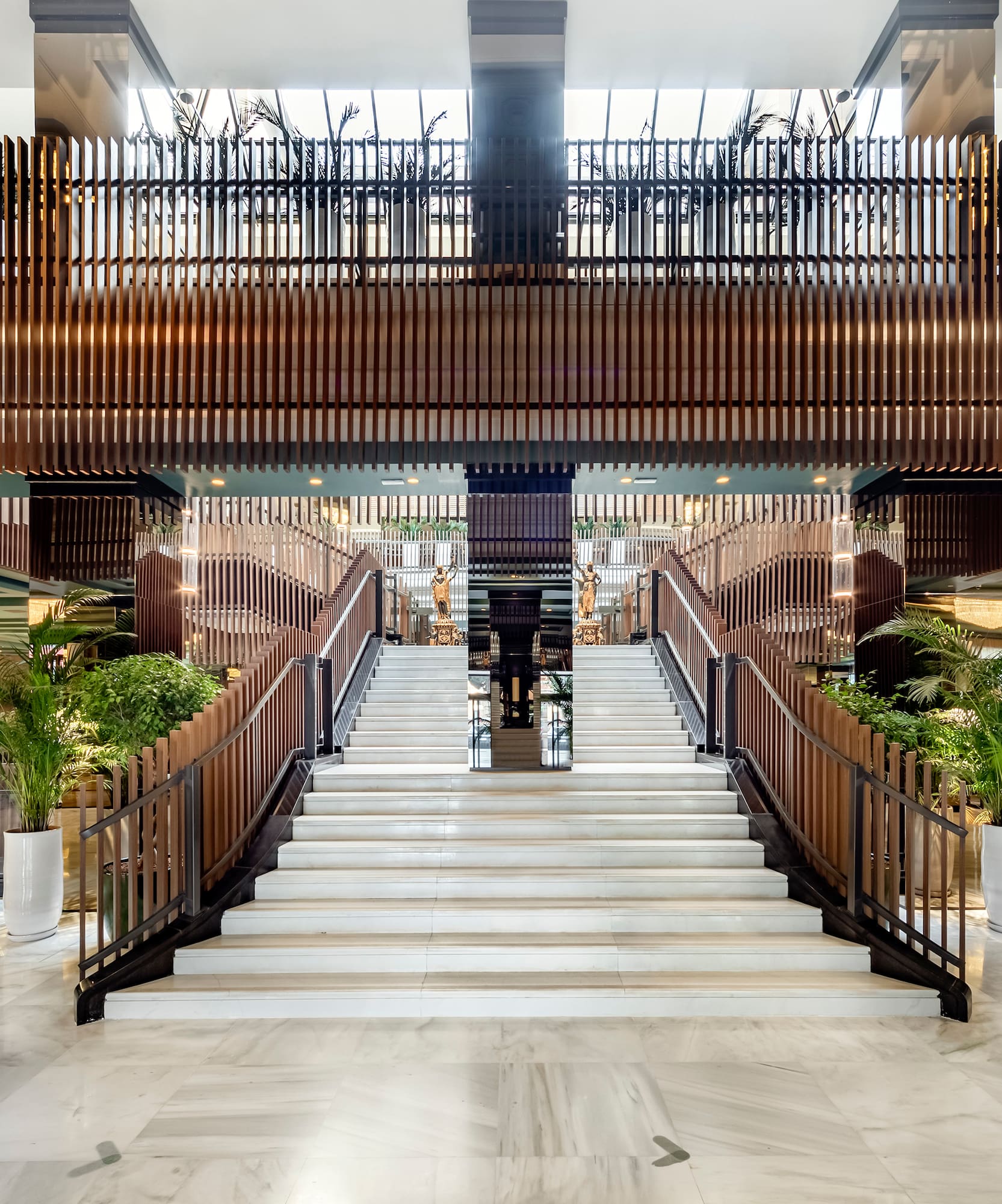 a staircase inside a building