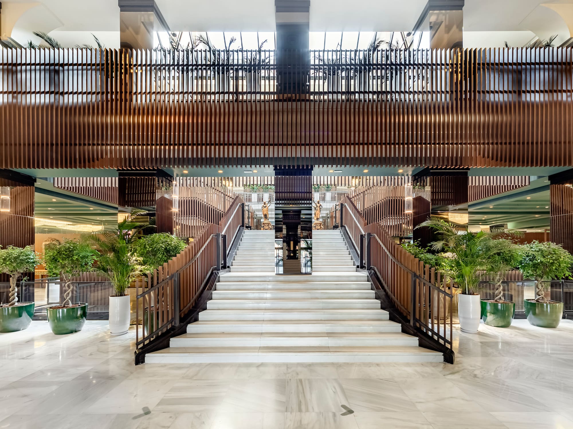 a staircase inside a building