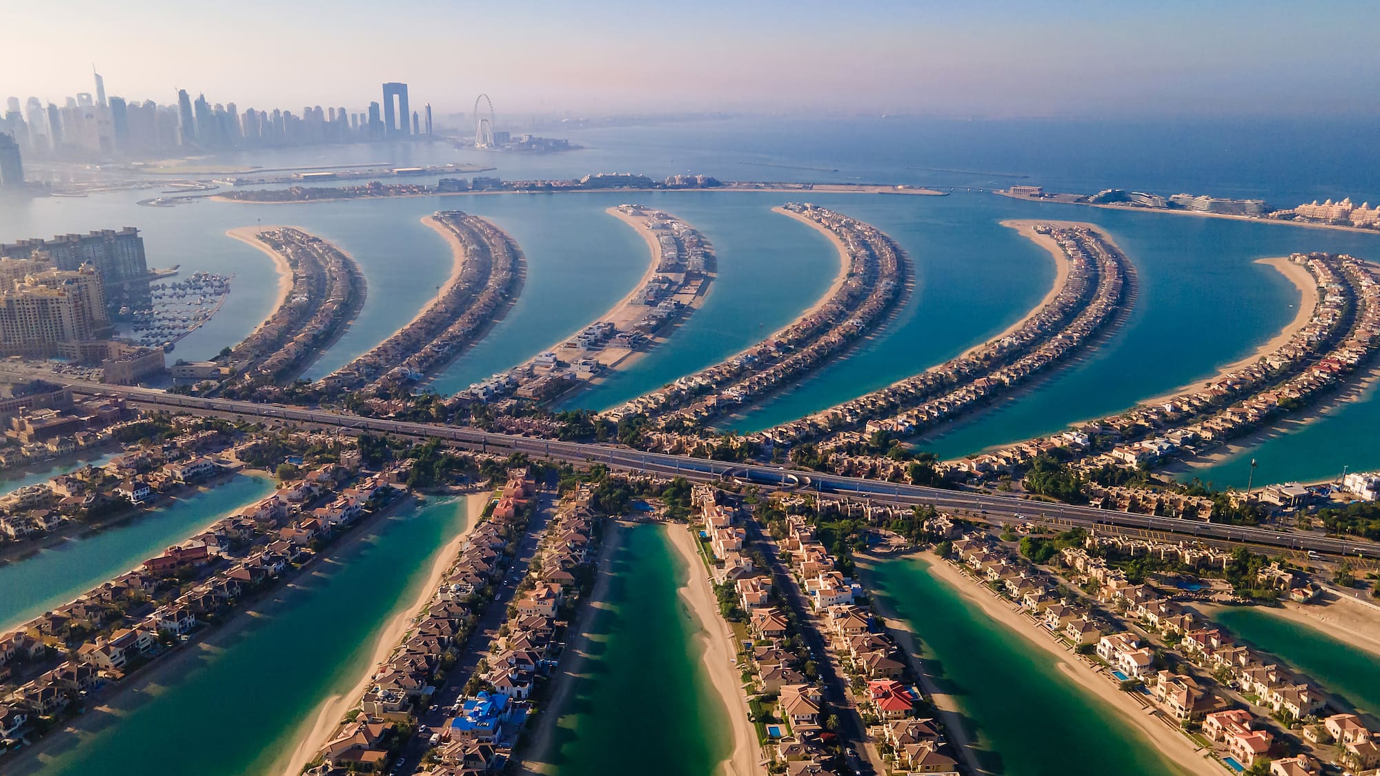 an aerial view of a city