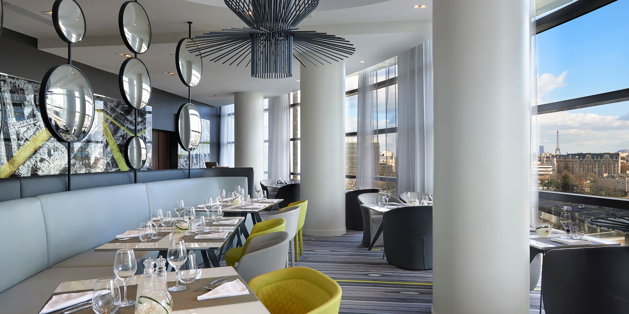 a restaurant with tables and chairs